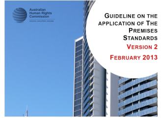 Guideline on the Application of the Premises Standards (Version 2 February 2013) Cover