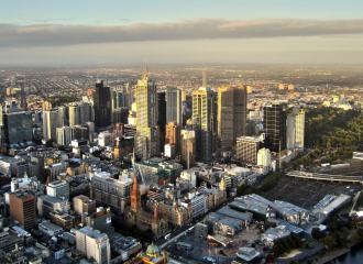 Melbourne skyline, view during day